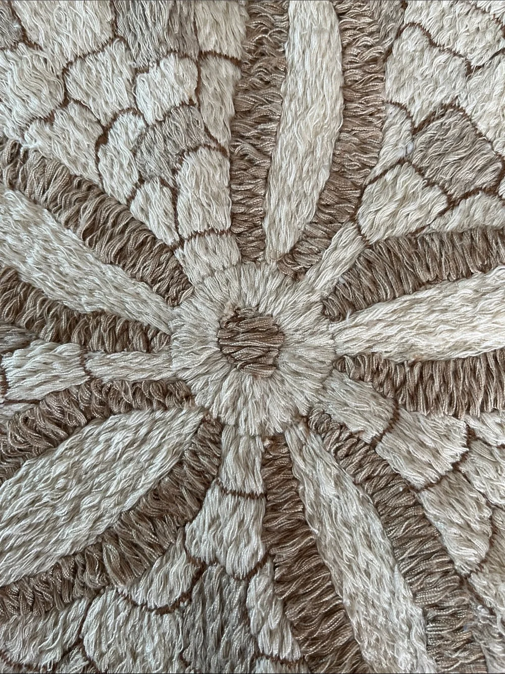Pottery Barn embroidered textured sand dollar coastal pillow sham cream beige